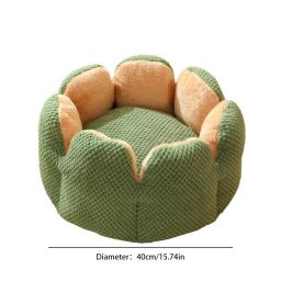 Cama em forma de pétala para animais de estimação, camas para cães, canil, inverno quente, Kitten House, Soft Plush, cesta redonda, fofo, Puppy Cushion Mat, Pet Supplies, 40cm - Image 6