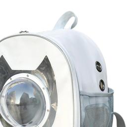 Respirável transparente visualização janela pet transportadora mochila, apresenta suprimentos, ao ar livre, carro, uso doméstico, moda - Image 5