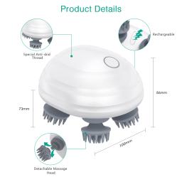 ORIA-Elétrica Handheld Pet Massageador, Cães e Gatos Cabeça Scratcher, Cuidados de Saúde, Relaxe com 8 Cabeças Destacáveis, Pet Shop - Image 3