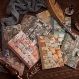 Yoofun 50 pcs/pack material de arte do palácio barroco papel lixo diário planejador scrapbooking decorativo do vintage ofício diy textura - Image 1