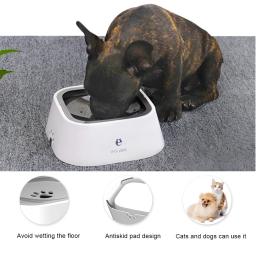 Bacia de flutuação plástica do gato da boca da bacia da água potável do abs do cão 1.5l não-molhando sem o distribuidor de água potável do derramamento bacia do cão - Image 6