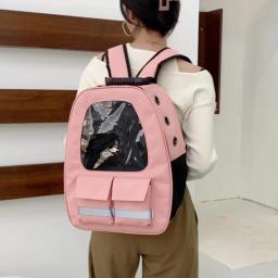 Mochila Respirável para Pet, Bolsa para Cachorro e Gato Pequenos, Transporte com Alça de Segurança, Acessórios de Viagem - Image 5