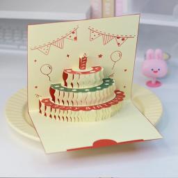 Cartões com Envelope, Cartão de Bolo de Aniversário Musical 3D, Luz LED, Pop-Up, Cartões Postais para Menina e Criança Esposa, Todas as Ocasiões, Barco da gota - Image 3