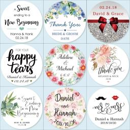 Personalizado Personalizado Adesivos De Casamento, Convites, Candy Favors, Caixas De Presente Etiquetas, Aniversário, Logotipo, Bolo Adesivos, Kraft Branco, 100Pcs - Image 5