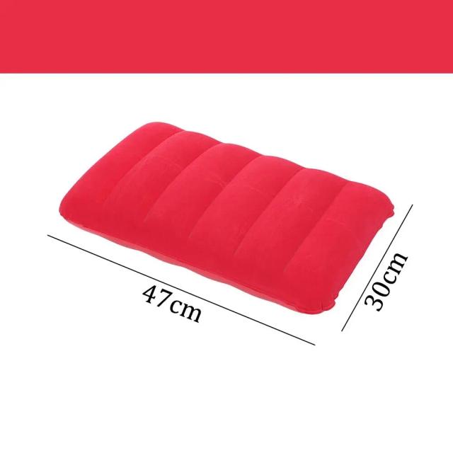 Almofada Dobrável Quadrada de Ar para Camping e Viagem - 47x30cm, Ideal para Descanso e Conforto ao Ar Livre