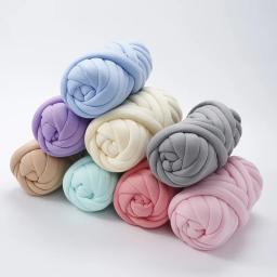 Fio de algodão grosso Chunky, lã tubular, fio de crochê tubo para chapéu cobertor DIY e tricô manual, braço volumoso Roving, Spin Yarn, 500g, 1kg - Image 2