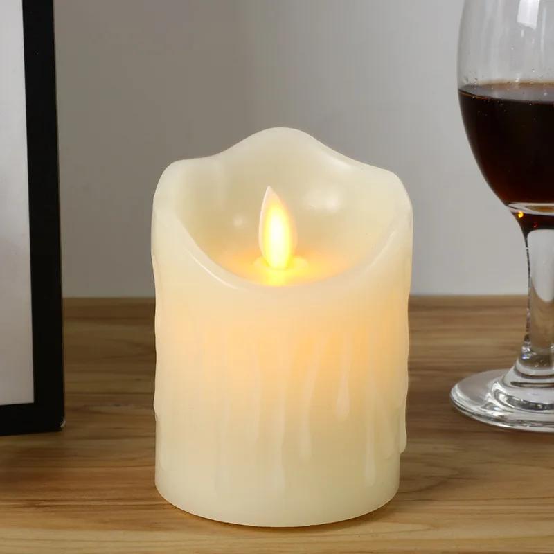 Eletrônico Vela Luzes Simulação de Velas De Plástico, Festa De Casamento, Decorações De Aniversário, Ornamentos De Família, 1 Pc - Image 1