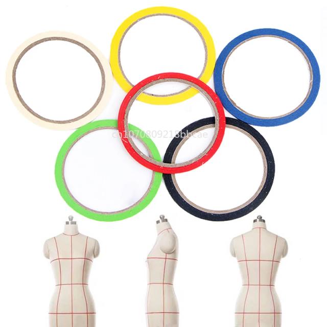 Criativo Desenho de Fita para Costura em Roupas com Manequim e Gráfico de Listras Finas 3mm x 20m