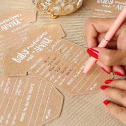 Cartões de papel kraft para bebê batismo festa, conjunto de 10 partes - Image 6