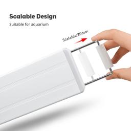 Barra de Luzes LED Extensível para Aquário, Alto Brilhante, Azul e Branco, 18cm-48cm, Iluminação da Tigela de Peixe, Plantas Aquáticas - Image 4