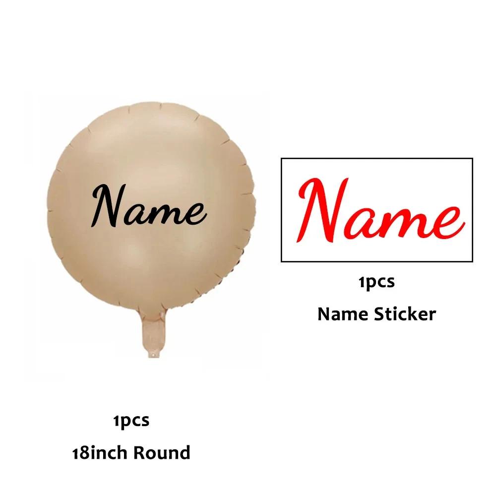Balão personalizado do número do aniversário, grande, marrom, caramelo, creme, bege, coração, balão do nome para a decoração do aniversário - Image 1