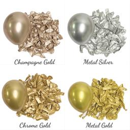 12 polegada metal balões de aniversário 10/20/30 pçs prata champanhe cromo ouro metálico balão para o aniversário do chuveiro do bebê decoração de casamento - Image 3