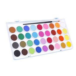 Conjunto de tinta aquarela lavável com pincel e paleta, não tóxico vibrante para crianças, adultos, iniciantes, artistas, 12, 28, 36 cores - Image 4