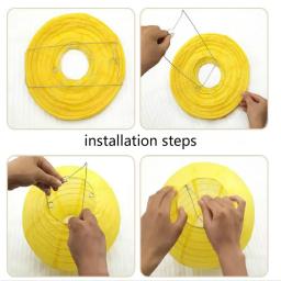 Lanternas de papel chinesas para crianças, suprimentos para festivais, decoração de aniversário, festa de casamento, artesanato DIY, lanterna lampion, 1pc, 10-40cm - Image 2