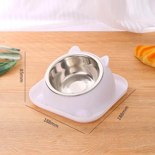 Bowl Antitipping para Gatos com Design Divertido, Adição de Água e Facilidades para Remover Formigas e Limpar