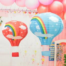 12303030cm decoração do aniversário do casamento balão de ar quente lanterna de papel festival de natal decoração da barra artesanato diy pendurado balão de ar lanterna - Image 5