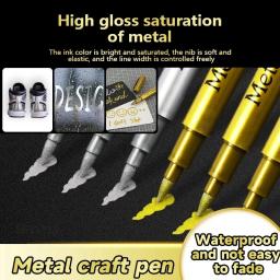 1 conjunto diy metal à prova dwaterproof água marcador de tinta permanente pensb artesanato resina molde caneta arte pintura suprimentos para decoração de páscoa - Image 2
