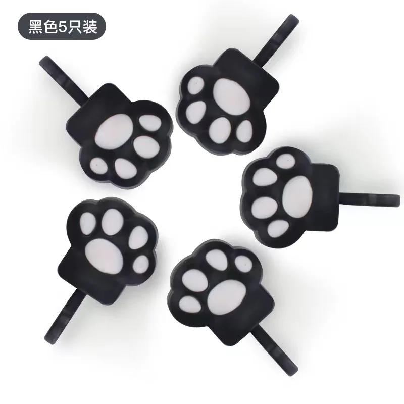 5pcs Cartoon cat garra gancho com forte adesivo pendurado, gancho de cozinha sem perfuração, gancho de porta, gancho de roupas - Image 1