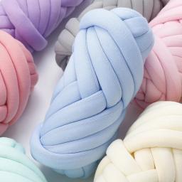 Fio de algodão grosso Chunky, lã tubular, fio de crochê tubo para chapéu cobertor DIY e tricô manual, braço volumoso Roving, Spin Yarn, 500g, 1kg - Image 1