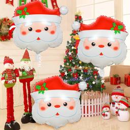3 pçs balões de folha de papai noel, balões de cabeça de papai noel adequados para festas temáticas de natal, decorações de festa de aniversário - Image 1