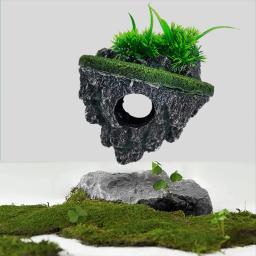 Resina Fish Tank Artificial Decoração, ornamento de pedra de aquário Pedras Flutuantes Criativas, Simulação Acessórios para Terrariu - Image 3