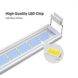 Barra de Luzes LED Extensível para Aquário, Alto Brilhante, Azul e Branco, 18cm-48cm, Iluminação da Tigela de Peixe, Plantas Aquáticas - Image 3