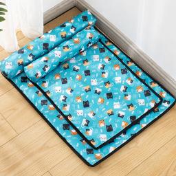 Cama para dormir com travesseiro para animais de estimação Almofada de resfriamento para cães Cobertor de seda de gelo Colchão de gelo - Image 4