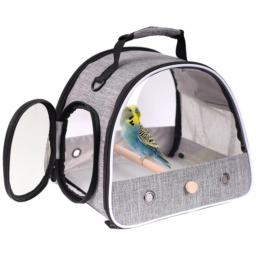 Mochila de Viagem Portátil com Janela Lateral Mochila Pet Pequena, Bolsa Dobrável para Rato e Coelho ao Ar Livre, Periquito e Pássaro - Image 1