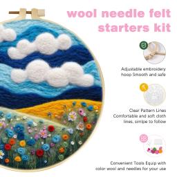 Kit de feltro de agulhas para iniciantes, feltro, ferramentas de pintura com arte de feltro, boneco de neve inverno - Image 4