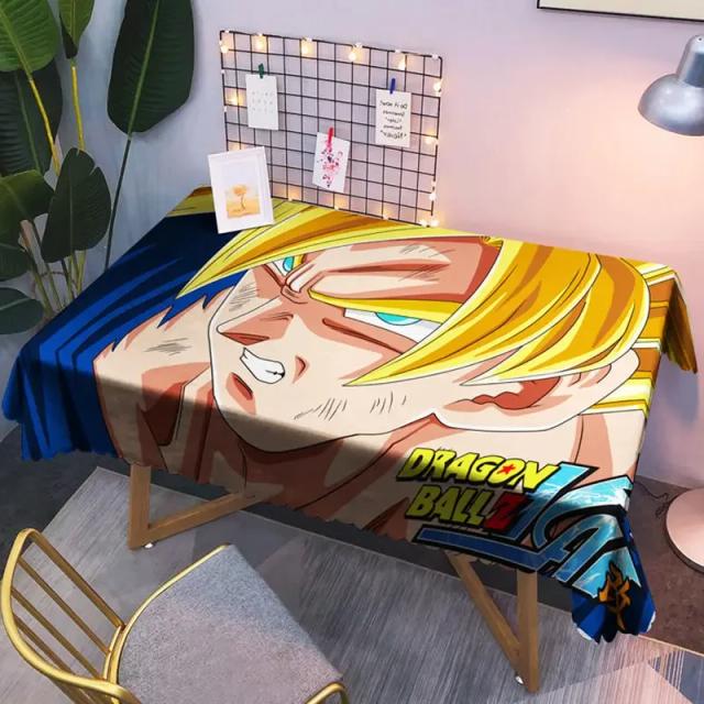 Toalha de Mesa Personalizada Dragon Ball Goku para Escritório e Decoração Criativa