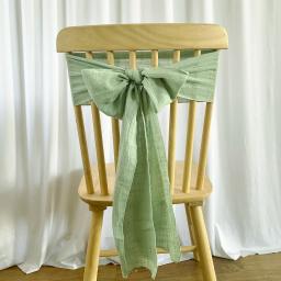 Personalizado Algodão Pano Cadeira Sashes, Arcos Laços para Casamentos Festa, Suprimentos de Eventos, Cover Sash Decoração, 10Pcs - Image 3