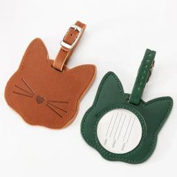 Bagagem Portátil Tags com Gato Animal Bonito, PU ID Mala, Titular do endereço, Etiqueta de Alta Qualidade, Bagagem Boarding Tag, Acessórios de Viagem - Image 3