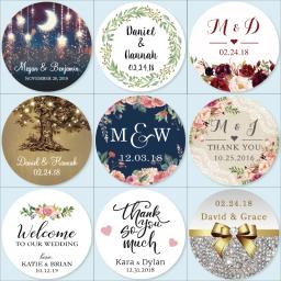 Personalizado Personalizado Adesivos De Casamento, Convites, Candy Favors, Caixas De Presente Etiquetas, Aniversário, Logotipo, Bolo Adesivos, Kraft Branco, 100Pcs - Image 4