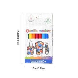 Canetas de tecido permanente para roupas, Marcadores para camisetas, Art Markers Set for Clothing - Image 6