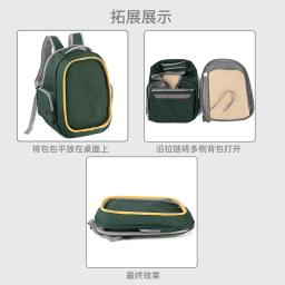 Suprimentos para animais de estimação gato espaço cápsula mochila transportadora ventilar transparente ao ar livre viajar caminhadas transportando expansível - Image 4