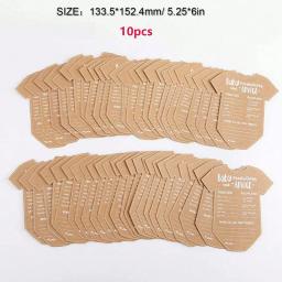 Cartões de papel kraft para bebê batismo festa, conjunto de 10 partes - Image 2