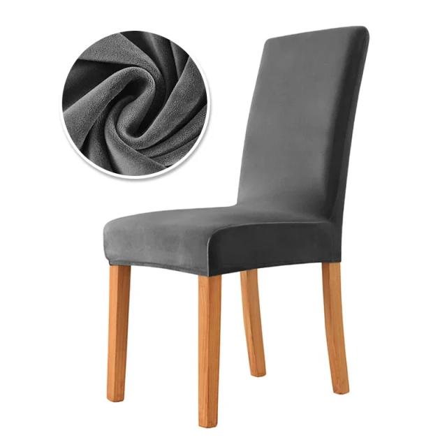 Capa de Veludo Antiderrapante para Cadeiras - Estilo Elegante para Sala, Cozinha e Escritório, Ideal para Casamentos (1 Peça)