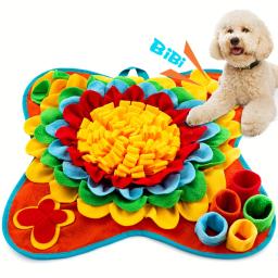 Flower Shaped Pet Snuffle Mat, Cão fino lento Feeding Pad, Brinquedos interativos Dog Puzzle, Cães de pequeno porte, Suprimentos de treinamento - Image 1