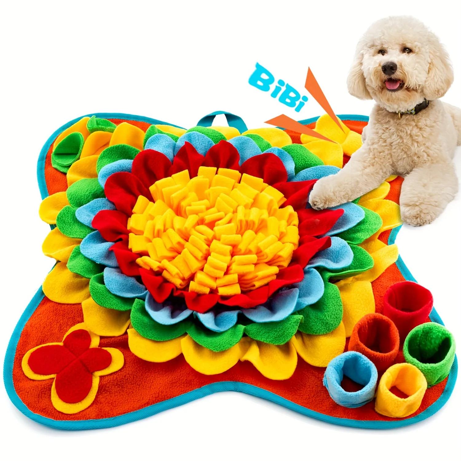 Flower Shaped Pet Snuffle Mat, Cão fino lento Feeding Pad, Brinquedos interativos Dog Puzzle, Cães de pequeno porte, Suprimentos de treinamento - Image 1