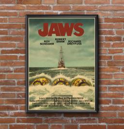 Pôster da série de filmes antigos, papel kraft retrô, impressões de mandíbulas/parque jurássico, vintage, casa, sala, bar, café, arte, decoração de parede, pintura estética - Image 4