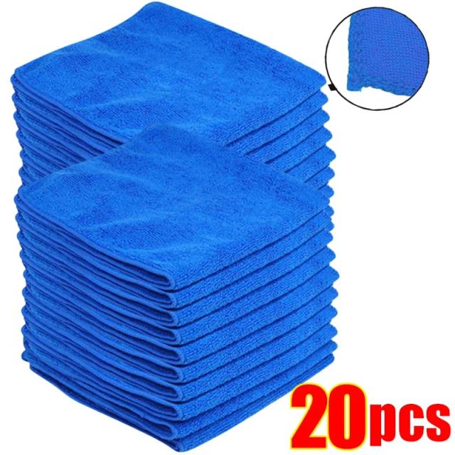 Conjunto Completo de Toalhas de Microfibra para Lavagem de Carro e Limpeza Doméstica com Opções de 1 a 20 Peças