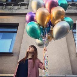 10 pcs balões de confete cromo metálico látex transparente hélio balão festa de aniversário do chuveiro do bebê adulto decoração de casamento bola - Image 3