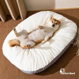 Almofada de Forma Oval para Cães Grandes, Cama Confortável para Cães, Camas Laváveis para Caixas, Frete Grátis - Image 1