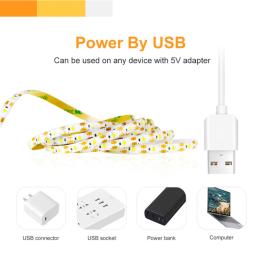 Auto-adesivo Cuttable fita flexível, Luzes LED Strip, Luzes de corda para o quarto, Prateleira, Decoração da cozinha - Image 3