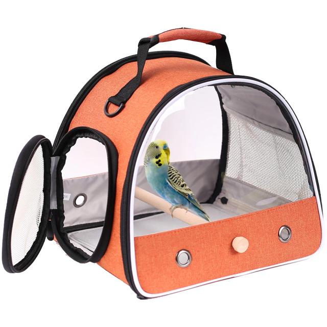 Mochila de Viagem Portátil com Janela Lateral para Pequenos Animais de Estimação como Ratos, Coelhos, Periquitos e Pássaros - Bolsa Dobrável Ideal para Passeios ao Ar Livre