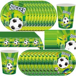 Copo de papel e Prato Guardanapos para Decoração de Aniversário, Jogo de Labirintos, Futebol, Futebol, Tema Esportivo, Presentes para Crianças - Image 4