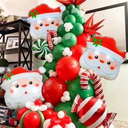 3 pçs balões de folha de papai noel, balões de cabeça de papai noel adequados para festas temáticas de natal, decorações de festa de aniversário - Image 3