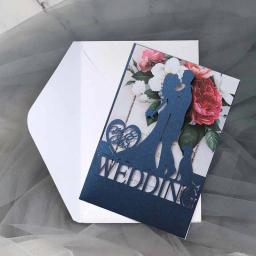 25pcs Noiva e noivo Casamento Convite Carta Cartão Aniversário Adulto Batismo Envelope Cartão Postal Decoração Do Partido - Image 5