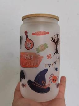 Copos De Vidro Com Impressão De Transferência De Sublimação Térmica, Alta Borosilicato De Cerveja Cola, 16oz - Image 6