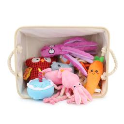 Caixa de armazenamento personalizada do brinquedo do animal de estimação da pata do cão dos brinquedos da cesta para o gato feito sob encomenda da roupa produto com nome cão - Image 2